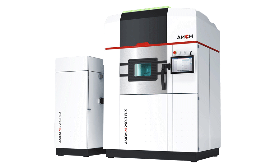 Render of a 3D metal printer