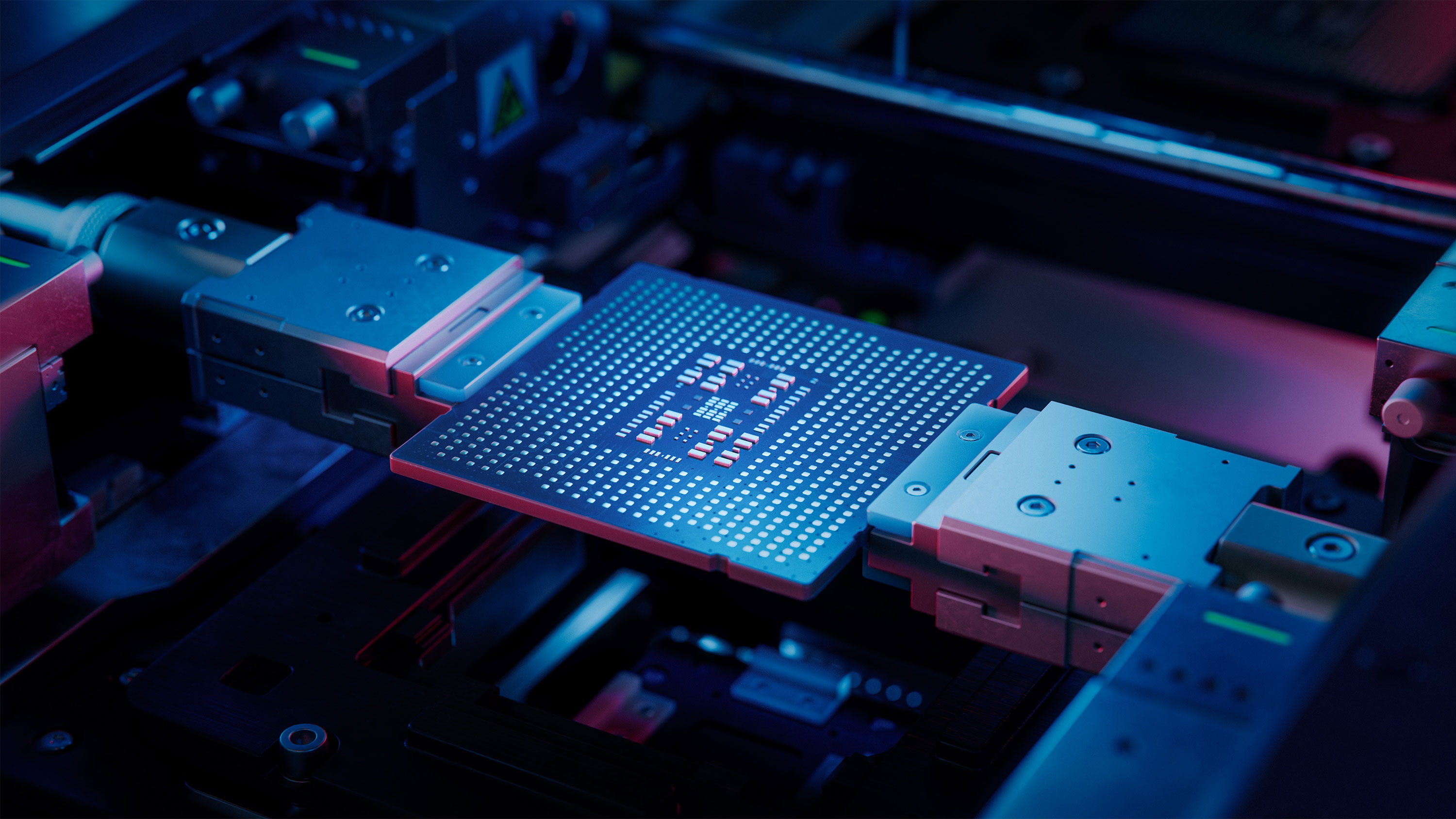 close up of a semiconductor