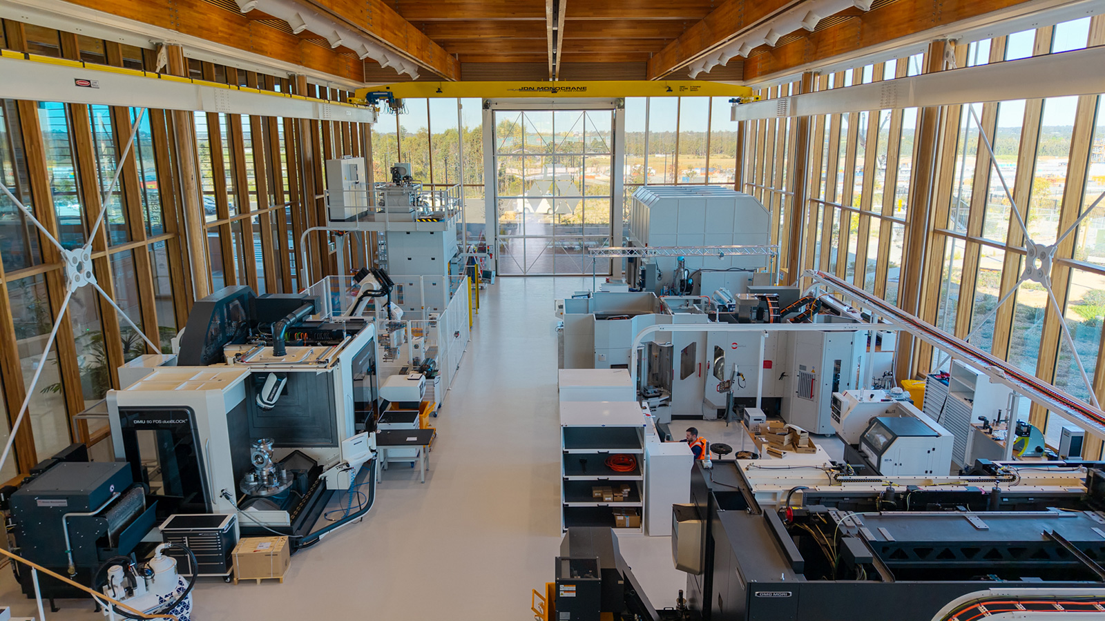 The machines in the First Building manufacturing hall